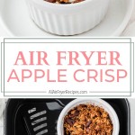 air fryer apple crisp pinterest long pin