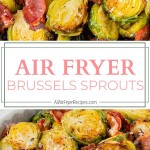 air fryer brussels sprouts with bracon long pin