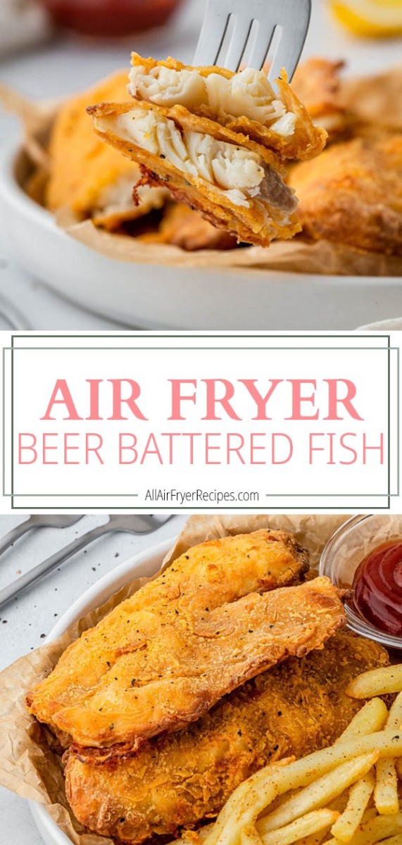 air fryer beer battered fish pinterest long pin