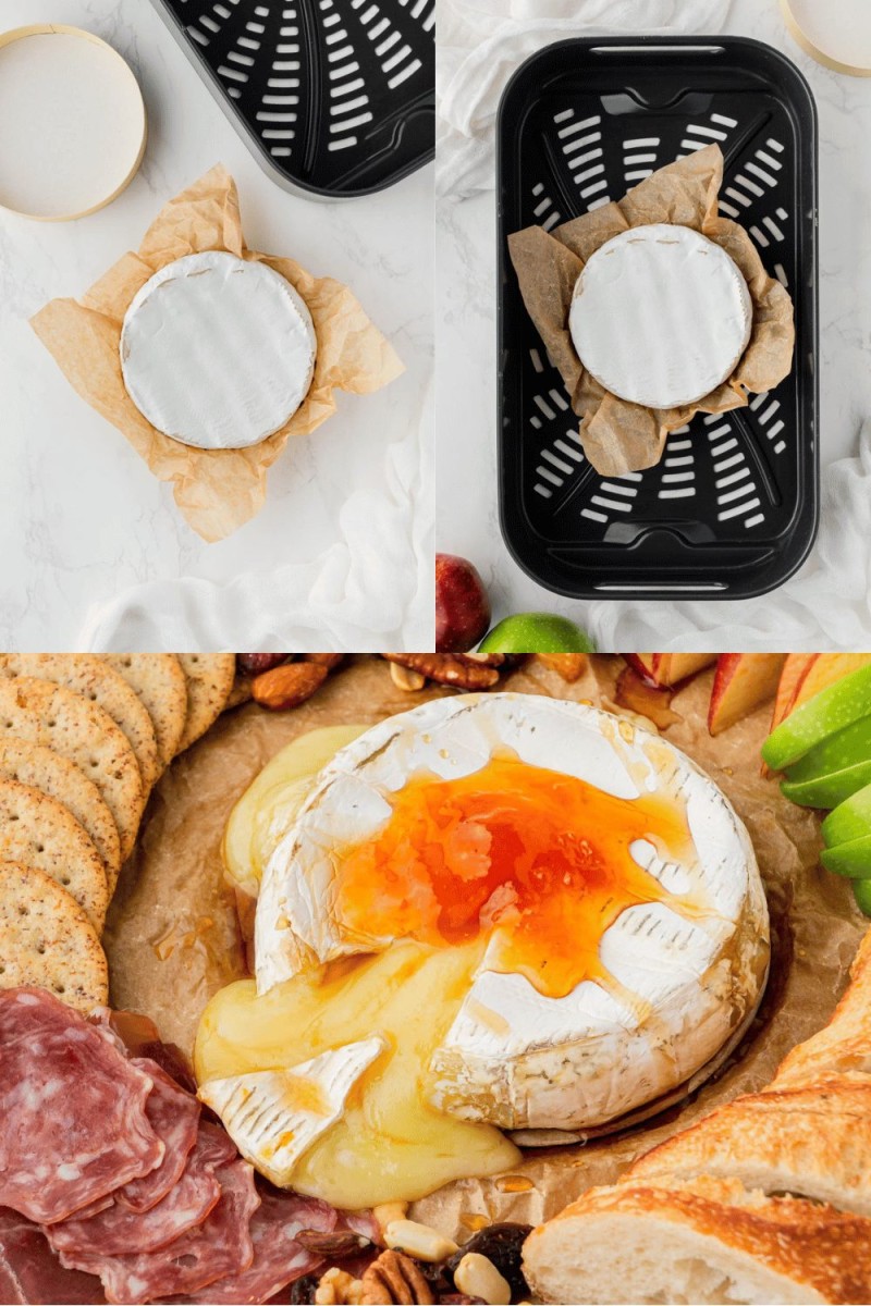 steps for how to make air fryer baked brie