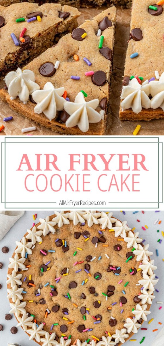 air fryer cookie cake pinterest long pin
