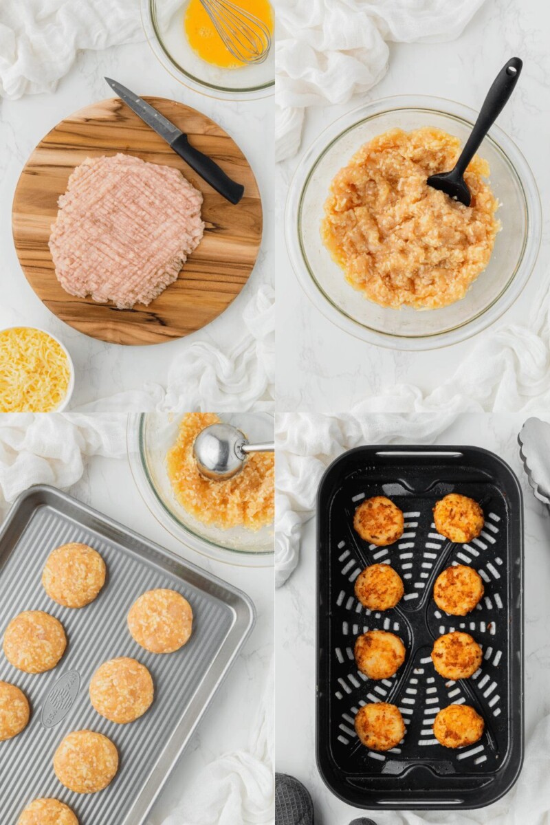 steps for how to make air fryer chicken nuggets