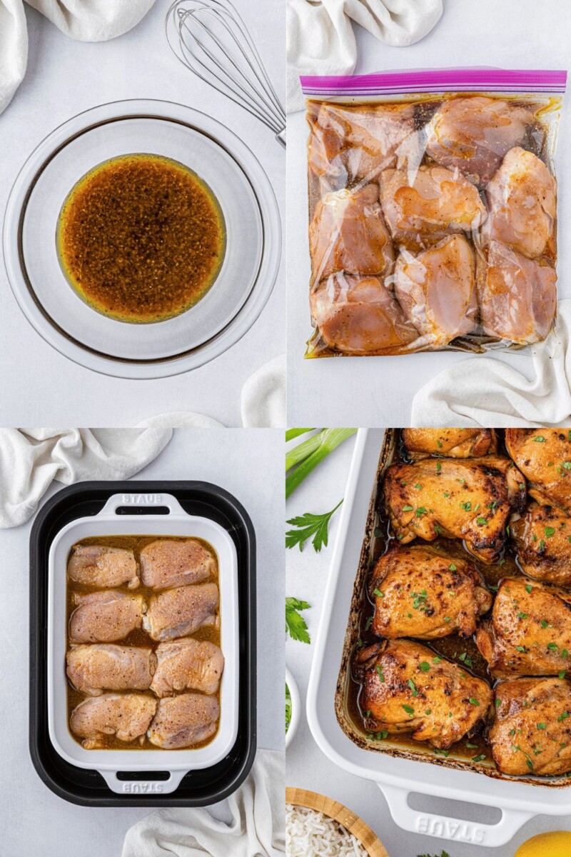 steps for how to make air fryer marinated chicken thighs