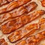 air fryer carrot bacon on parchment paper