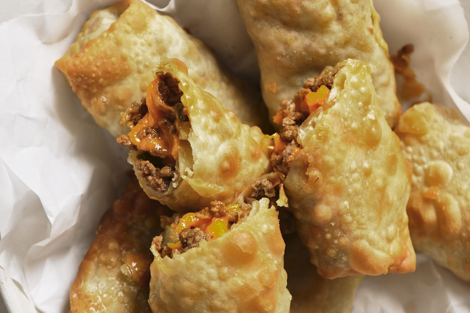 Air Fryer Cheeseburger Egg Rolls