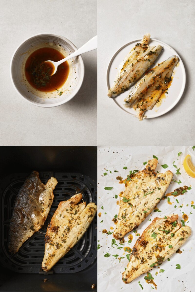 steps for how to make air fryer sea bass