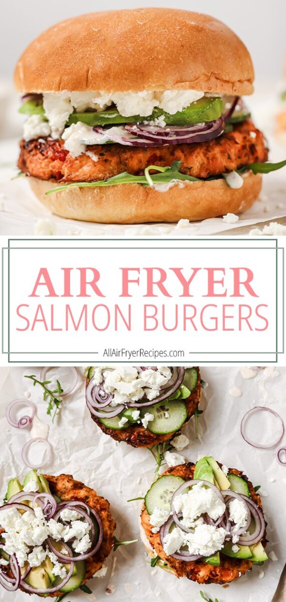 air fryer salmon burgers pinterest long pin
