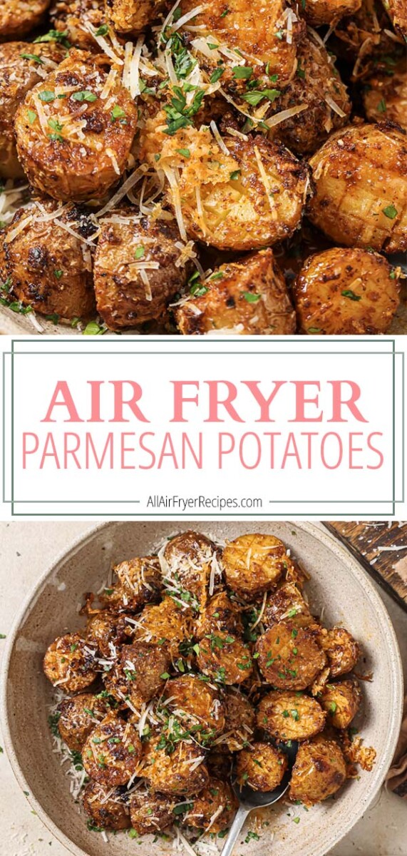 air fryer parmesan potatoes pinterest long pin