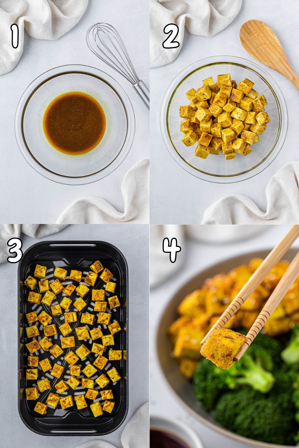 steps for how to make turmeric tofu