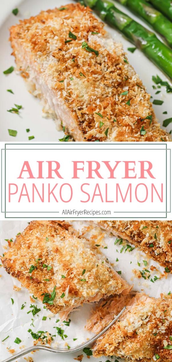 air fryer panko salmon pinterest long pin